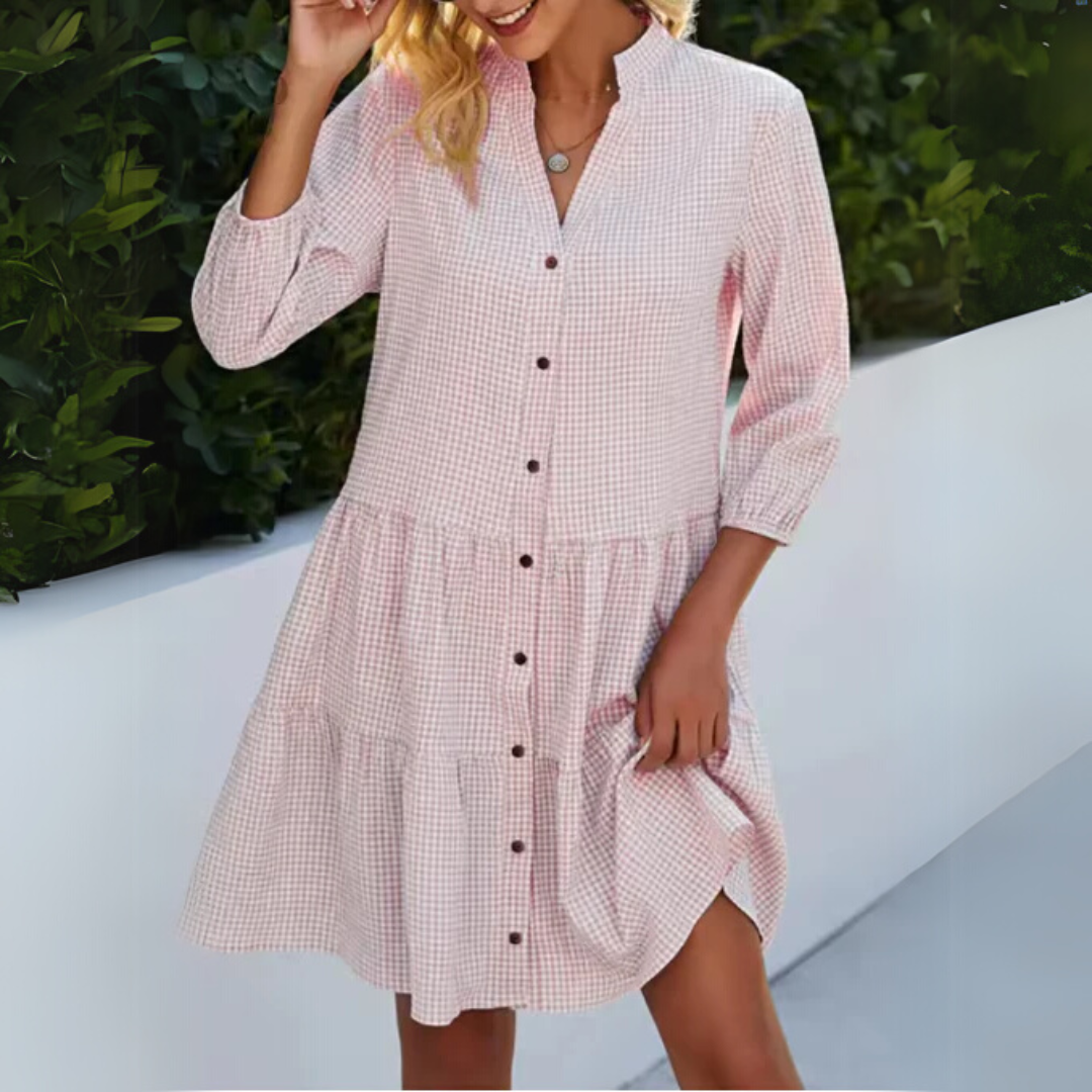 Isalina™ - Robe d’été à carreaux légère et flatteuse