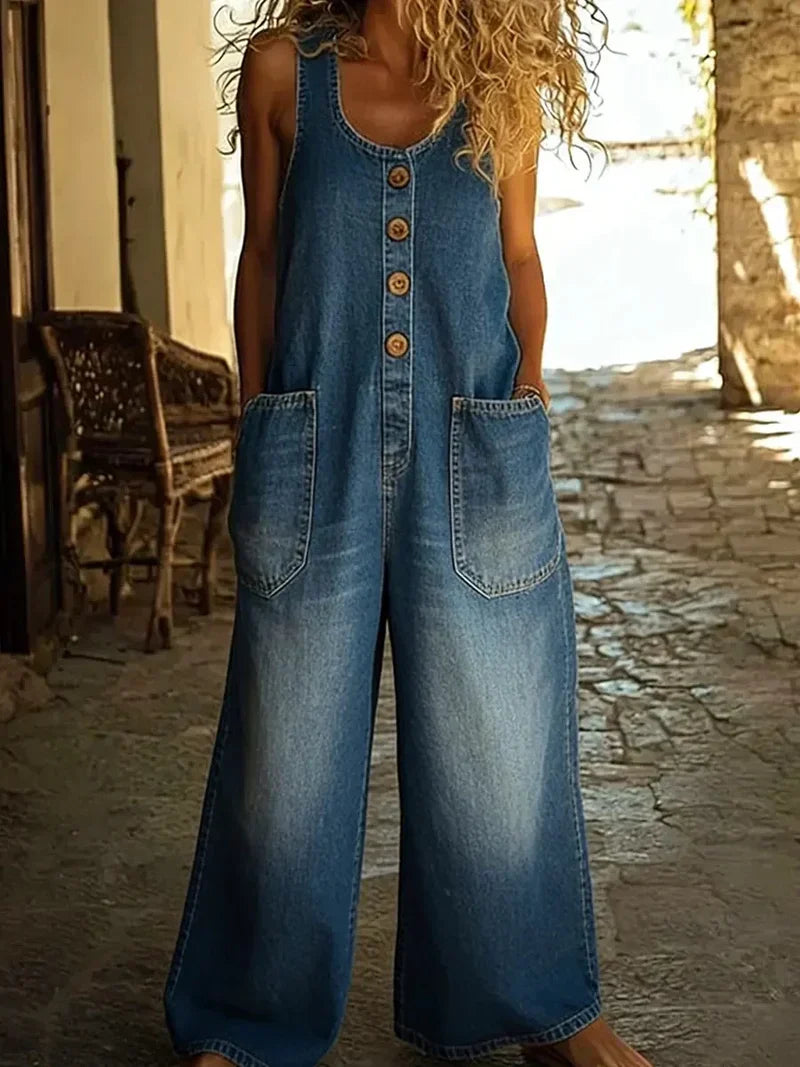 Kallune™ - Salopette Denim Décontractée Femme