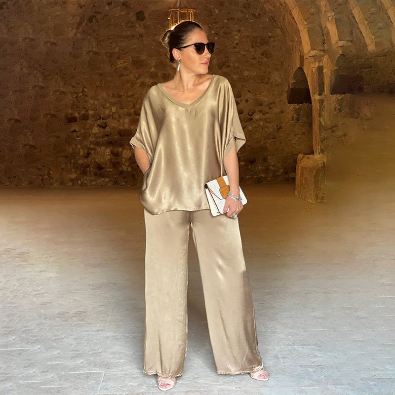Albane™ - Ensemble Satin 2 Pièces Chic et Confortable