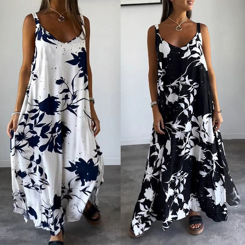 Celestia™ - Robe d'été sans manches en coton à fleurs pour femmes