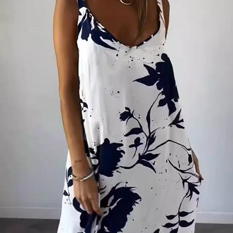 Celestia™ - Robe d'été sans manches en coton à fleurs pour femmes