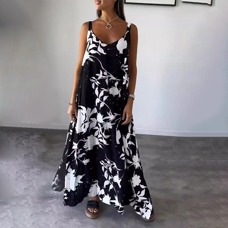 Celestia™ - Robe d'été sans manches en coton à fleurs pour femmes