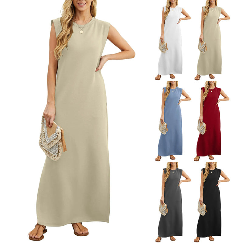 Soline™ - Robe Longue d'Été Sans Manches