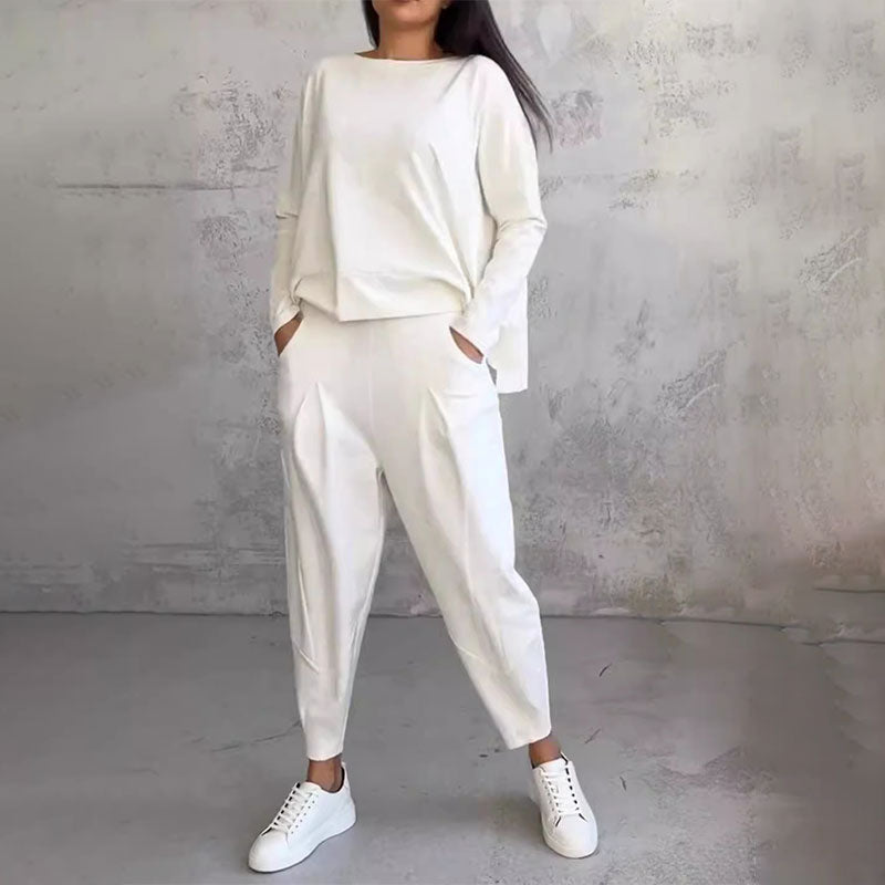 Ophélie™ - Manches longues avec col rond ＆ Pantalon Ensemble 2 pièces