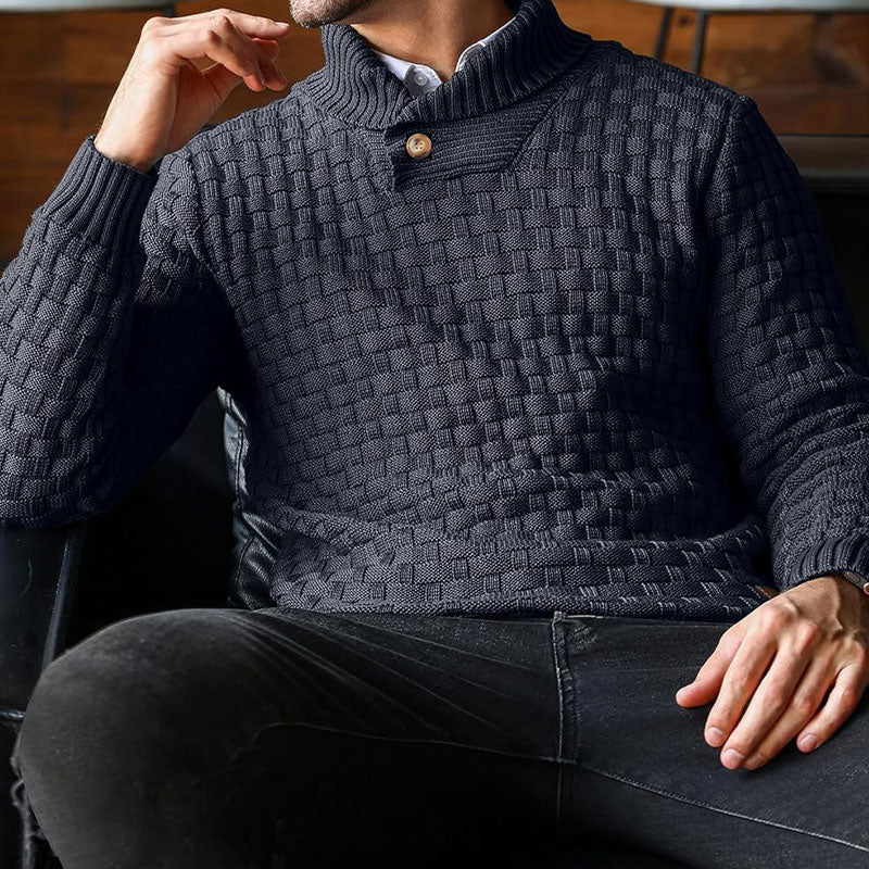 Mirko™ - Pull Homme Texturé Col Montant Élégant