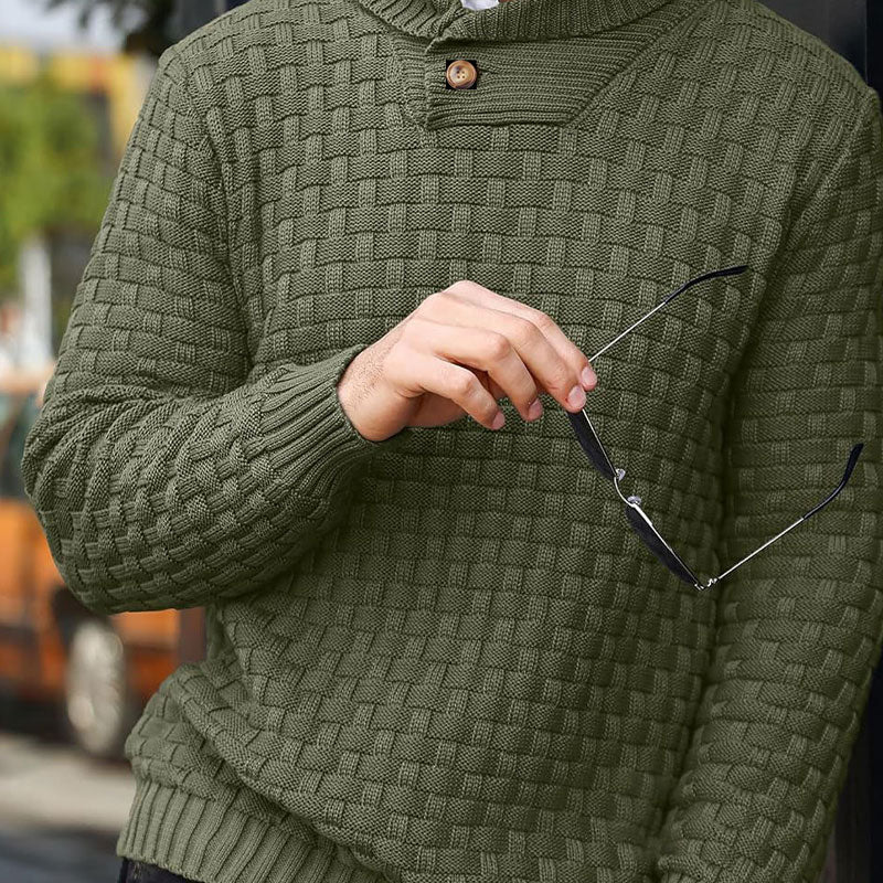 Mirko™ - Pull Homme Texturé Col Montant Élégant