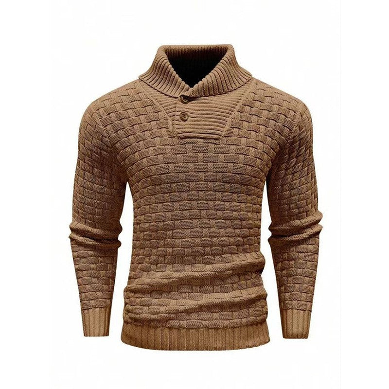 Mirko™ - Pull Homme Texturé Col Montant Élégant
