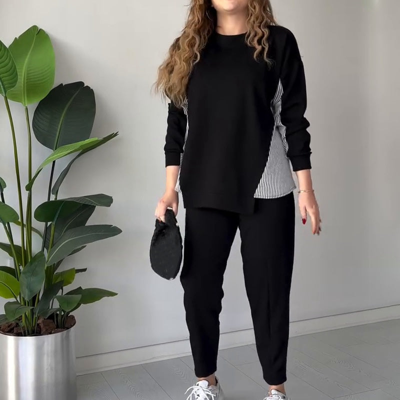 Anouk™ - Ensemble Lounge Deux Pièces à Blocs de Couleurs