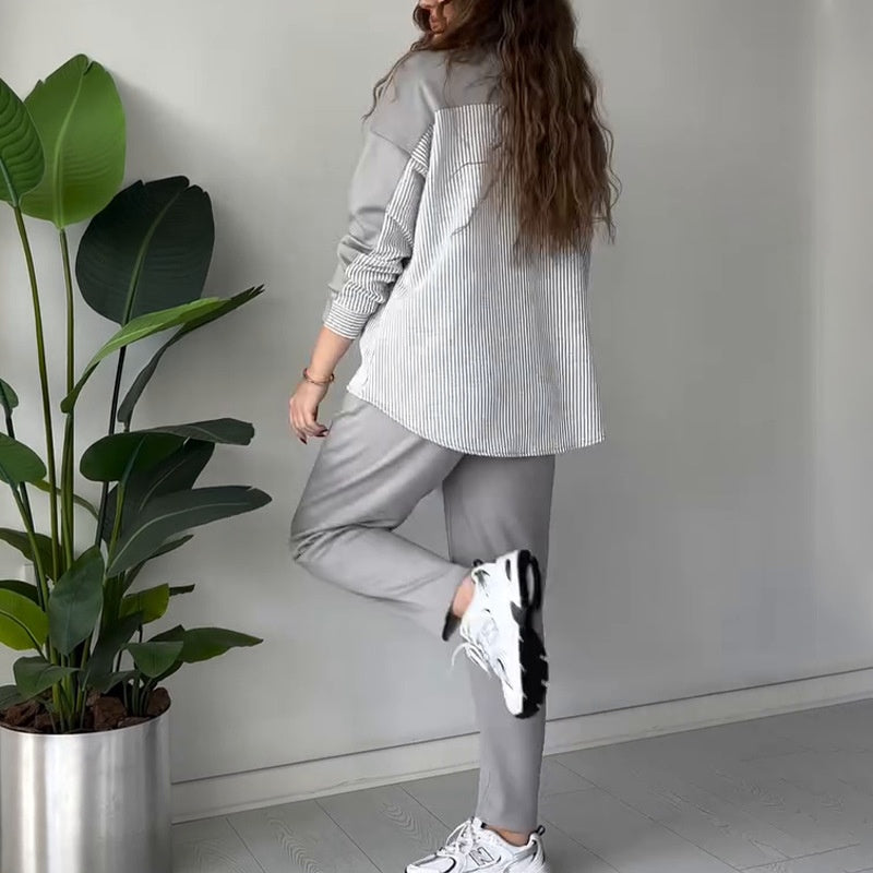Anouk™ - Ensemble Lounge Deux Pièces à Blocs de Couleurs