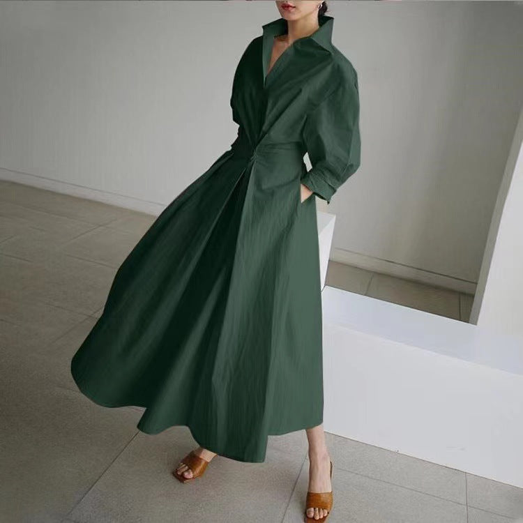 Barbe™ - Robe Maxi Longue en Coton Lin