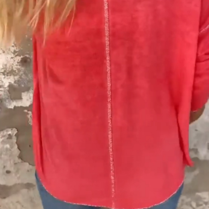 Joyce™ - Top Femme à Col Rond et Manches Longues Ample