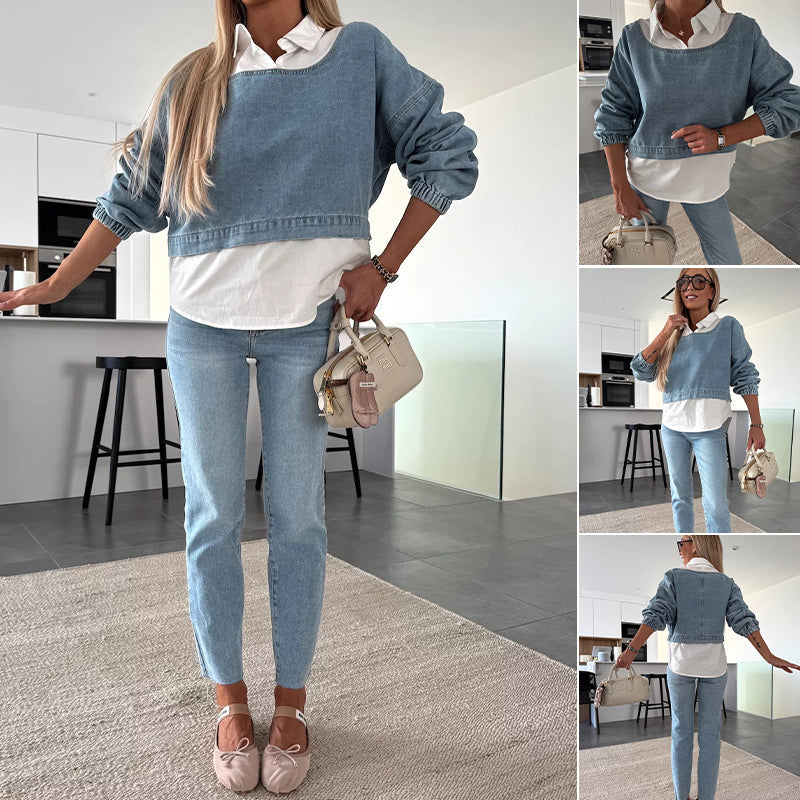 Jaselle™ - Ensemble Denim Moderne Femme