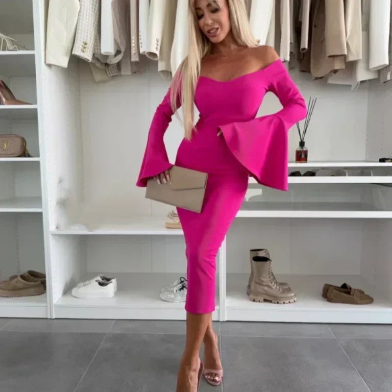 Philomène™ - Robe Élégante à Manches Évasées