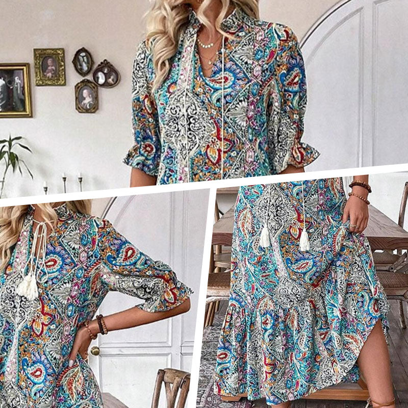 Lise™ - Robe Bobo Élégante avec Motif Floral