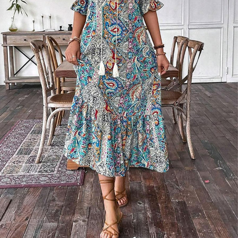 Lise™ - Robe Bobo Élégante avec Motif Floral