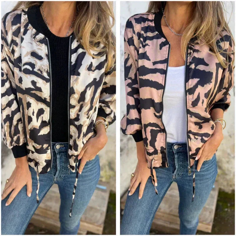 Hermione™ - Veste zippée à motif zébré