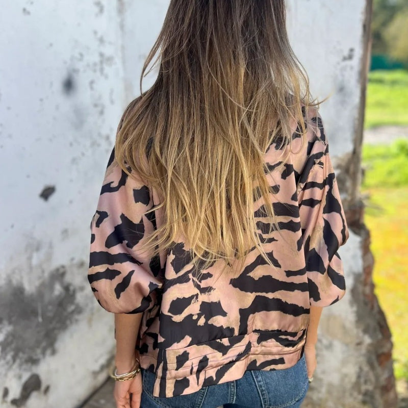 Hermione™ - Veste zippée à motif zébré