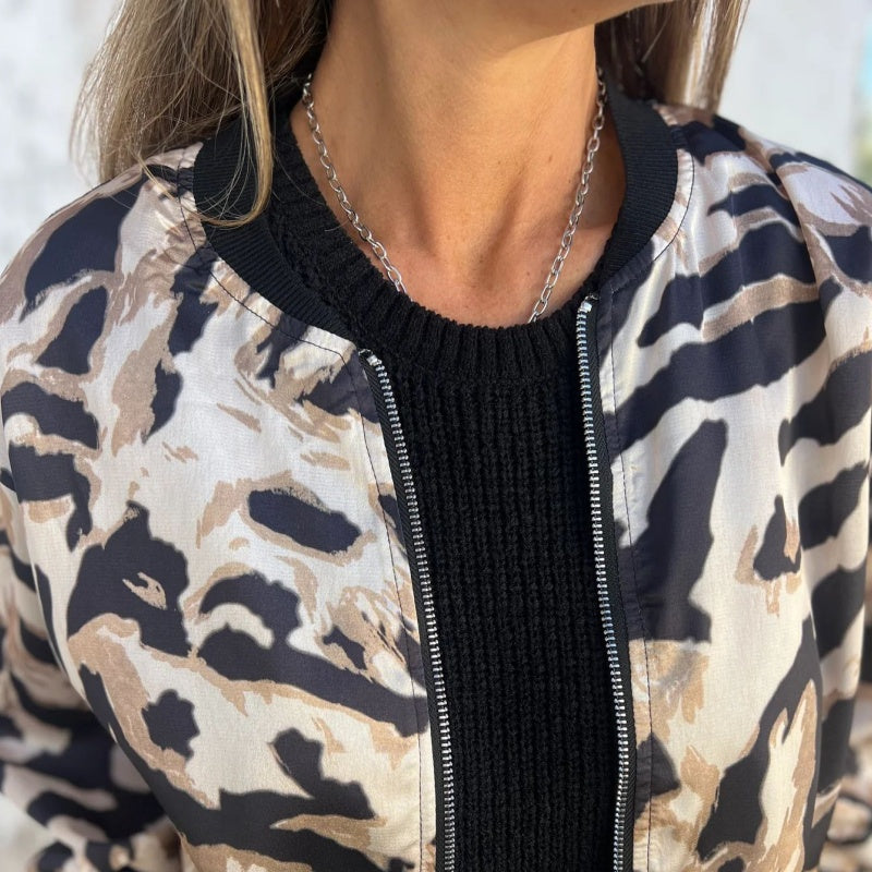 Hermione™ - Veste zippée à motif zébré