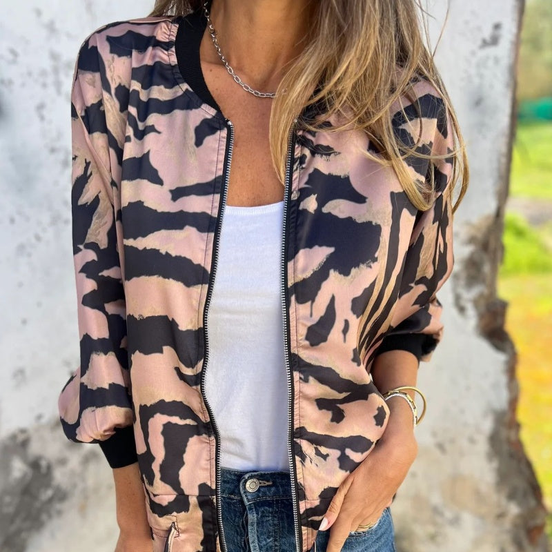 Hermione™ - Veste zippée à motif zébré
