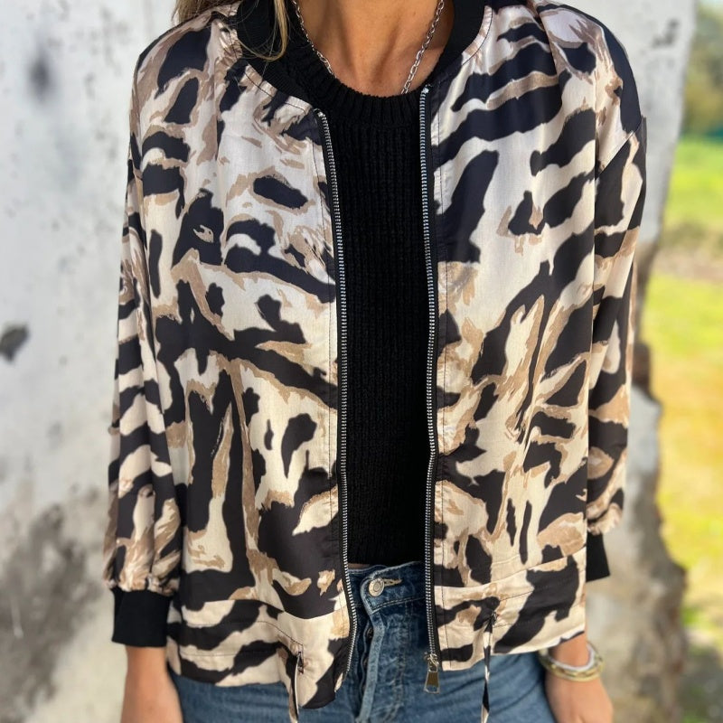 Hermione™ - Veste zippée à motif zébré