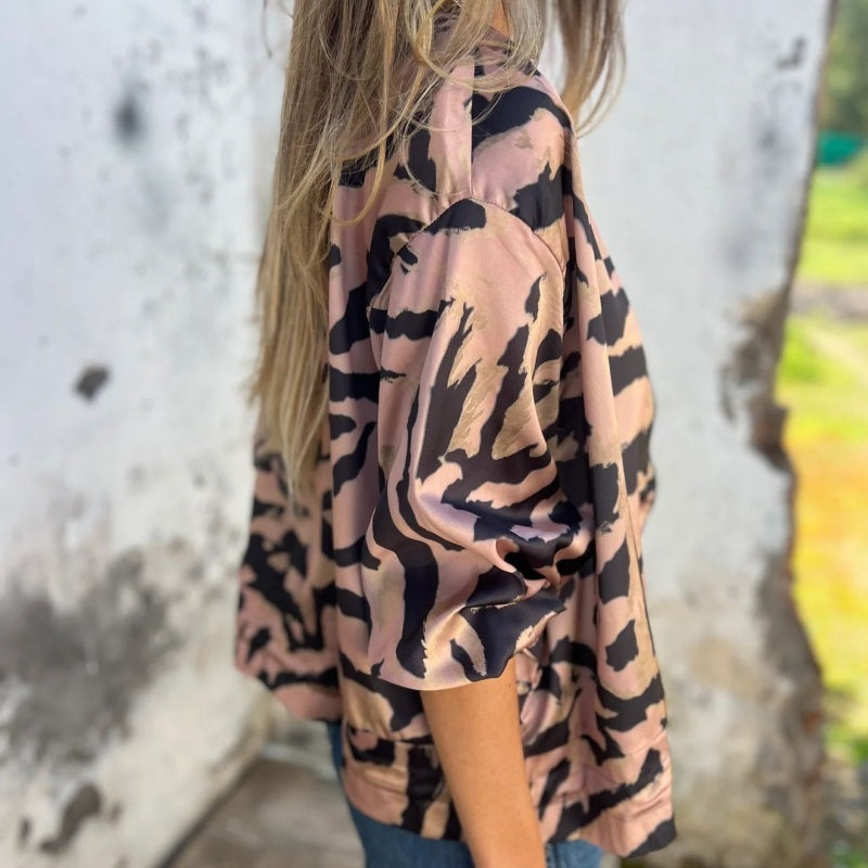 Hermione™ - Veste zippée à motif zébré