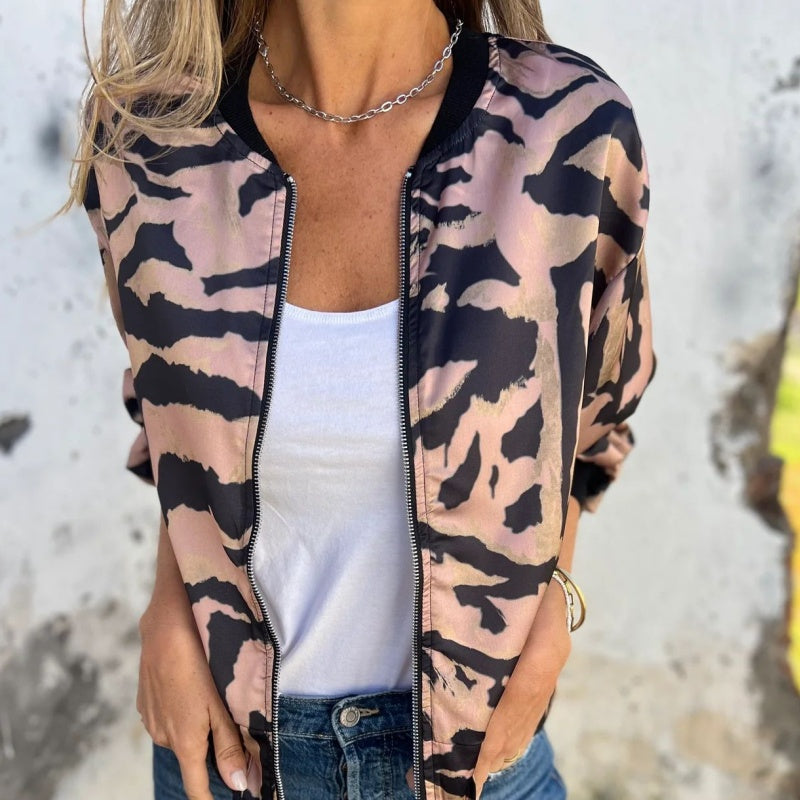 Hermione™ - Veste zippée à motif zébré