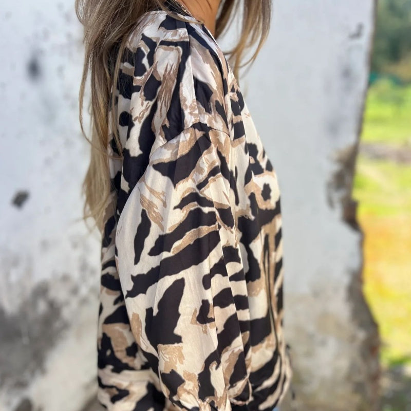 Hermione™ - Veste zippée à motif zébré