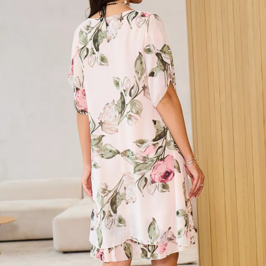 Kalina™ - Robe en mousseline avec pétales de fleurs