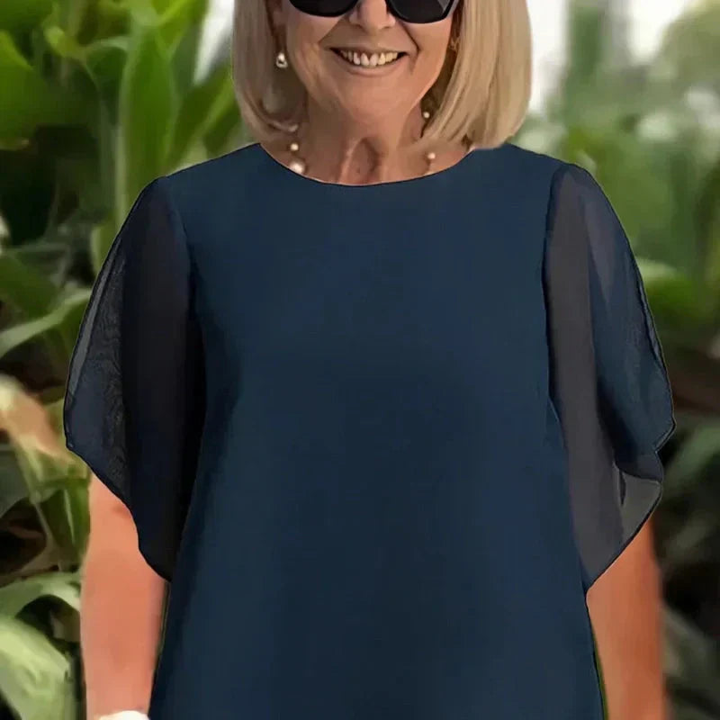 Eryndra™ - Ensemble Élégant Femme avec Pantalon Palazzo Drapé