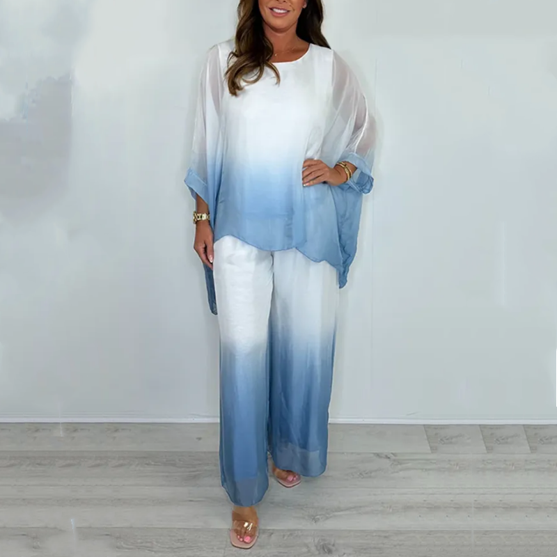 Kyra™ - Ensemble Dip Dye avec Haut Fluide et Pantalon Large