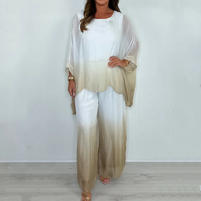Kyra™ - Ensemble Dip Dye avec Haut Fluide et Pantalon Large