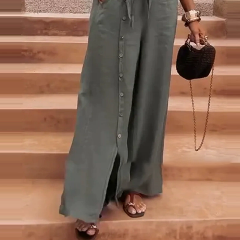 Jorellea™ - Ensemble Uni En Coton Et Lin À Coupe Fluide Élégante
