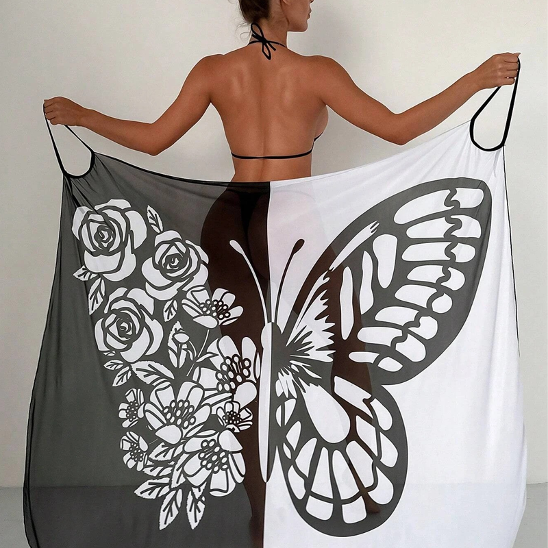 Kassara™ - Couverture de maillot de bain pour femmes avec motif papillon