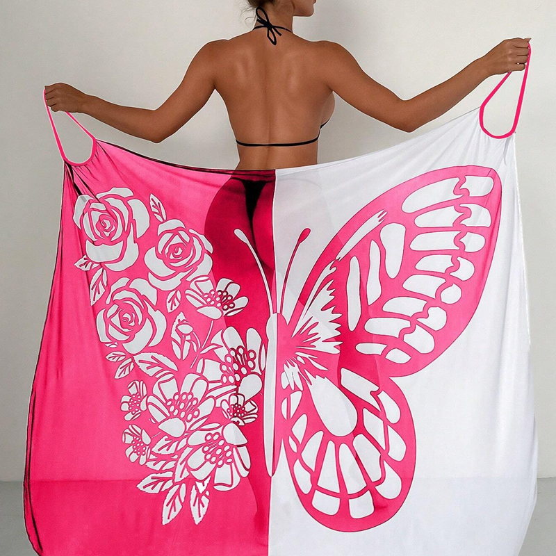 Kassara™ - Couverture de maillot de bain pour femmes avec motif papillon