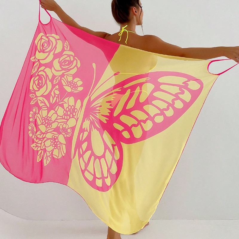 Kassara™ - Couverture de maillot de bain pour femmes avec motif papillon