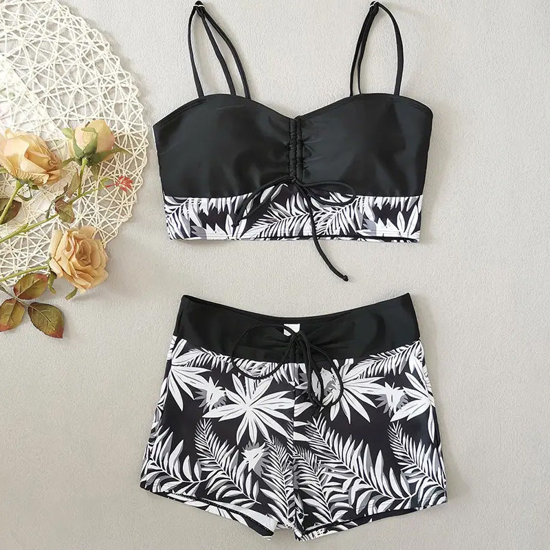Taline™ - Maillot De Bain Deux Pièces Imprimé Femme