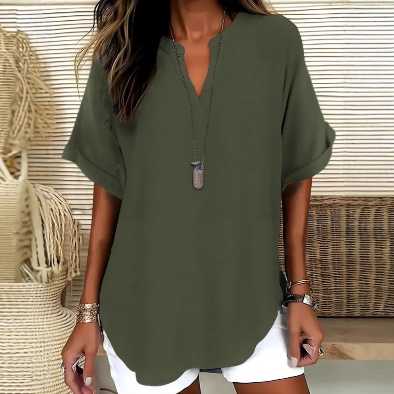 Sylmira™ - Blouse Ample Élégante à Col V