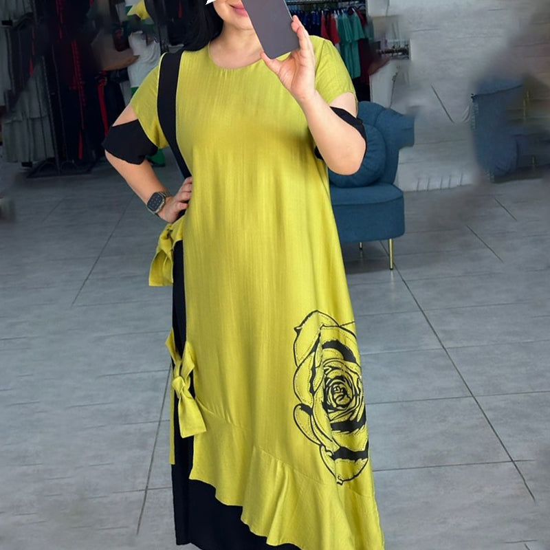 Hyelina™ - Robe Longue à Blocs de Couleur