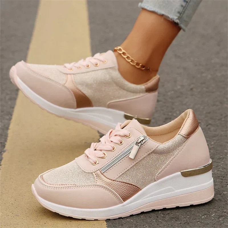 Pavrixa™ - Baskets Femme Confort Renforcé Zip Latéral Style Moderne