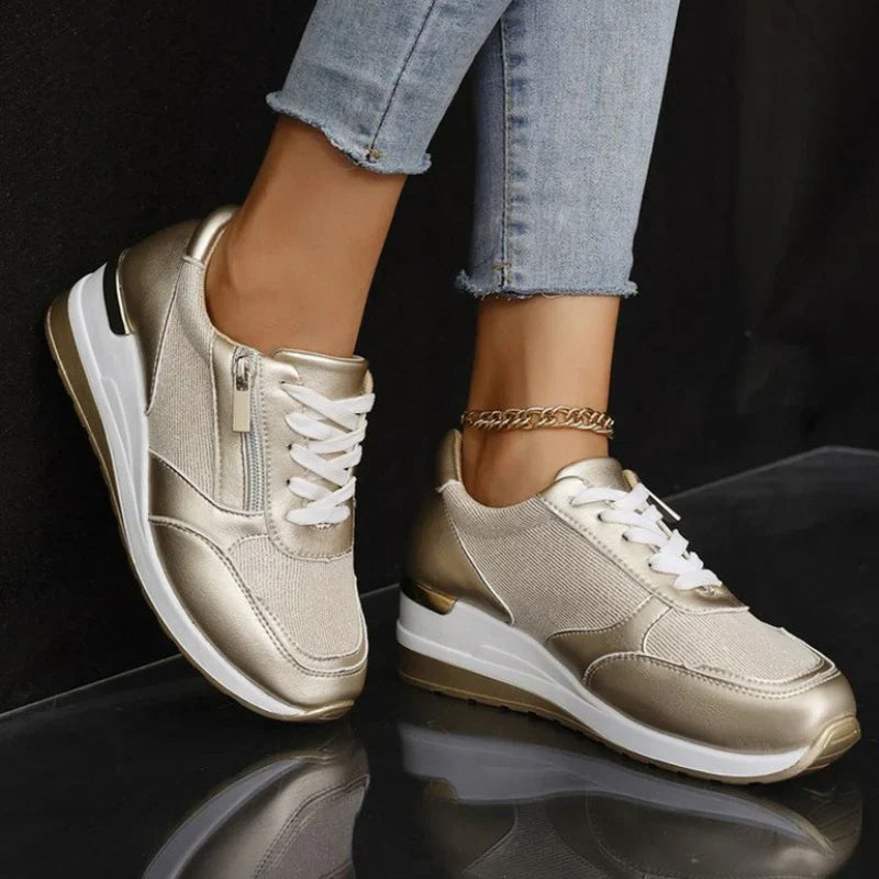 Pavrixa™ - Baskets Femme Confort Renforcé Zip Latéral Style Moderne