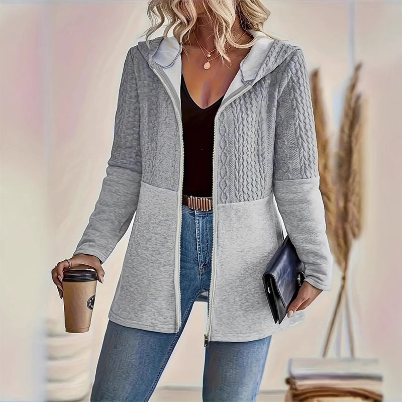 Melisandra™ - Veste Tendance pour Femme avec Capuche et Fermeture Éclair