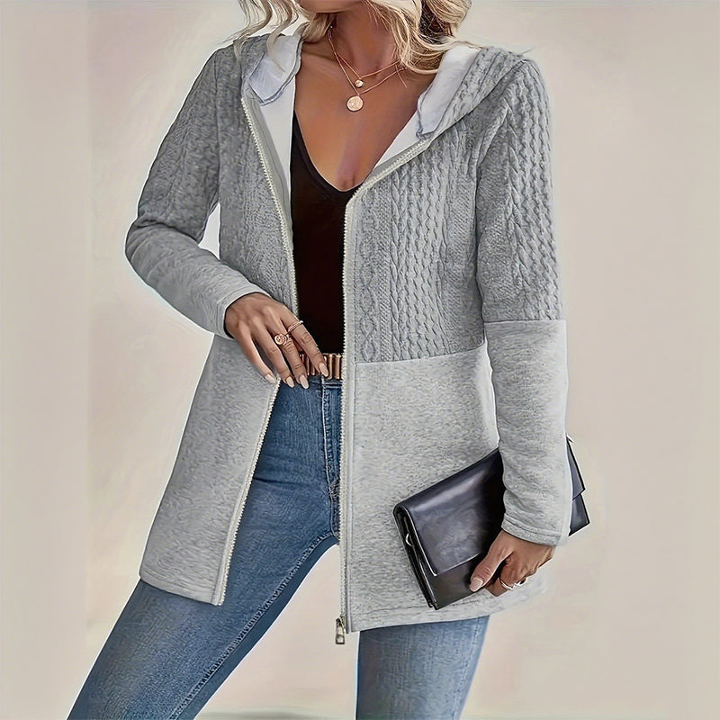 Melisandra™ - Veste Tendance pour Femme avec Capuche et Fermeture Éclair