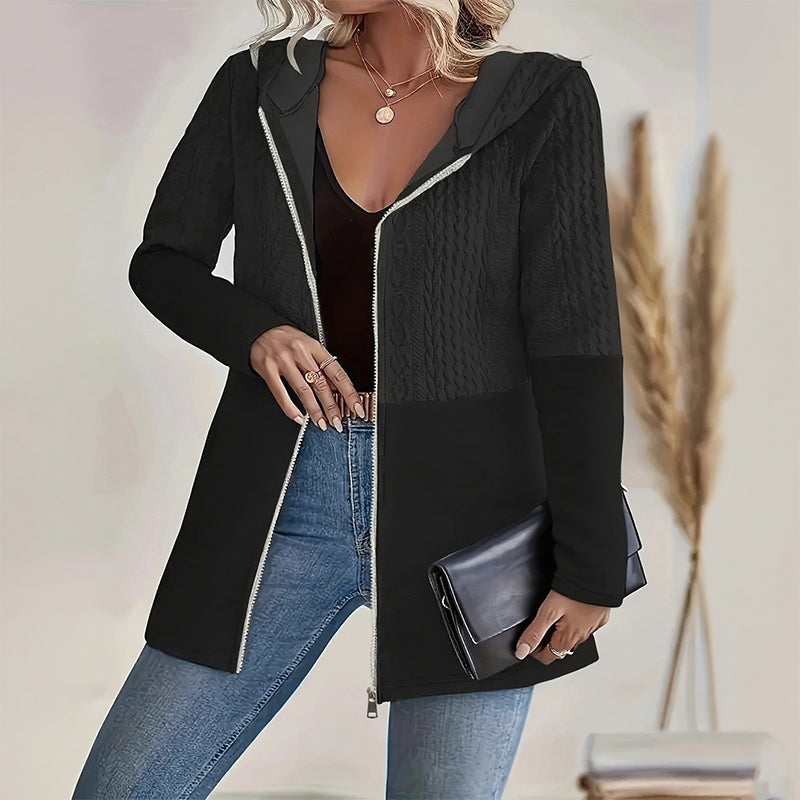 Melisandra™ - Veste Tendance pour Femme avec Capuche et Fermeture Éclair