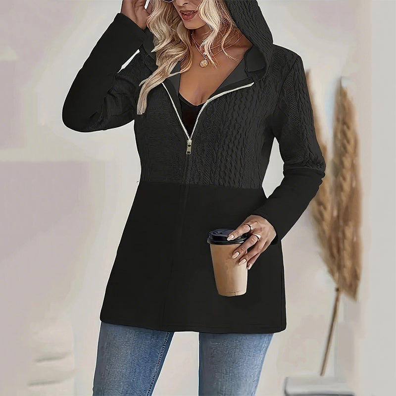 Melisandra™ - Veste Tendance pour Femme avec Capuche et Fermeture Éclair
