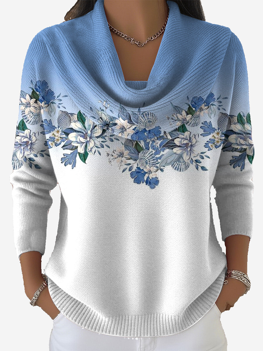Elarionne™ - Pull Doux à Imprimé Fleuri