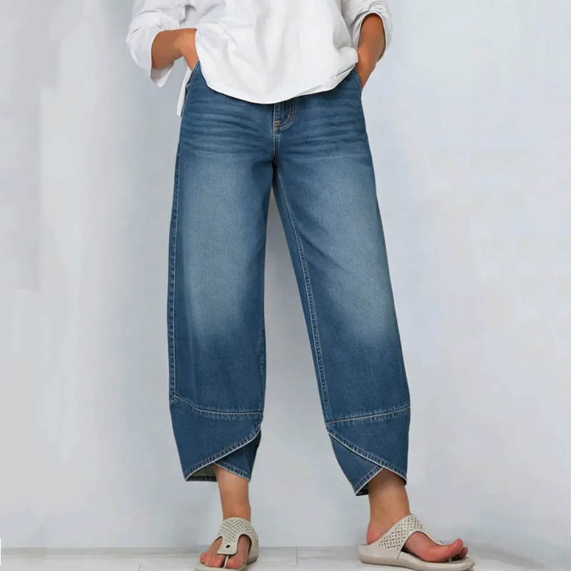 Havina™ - Jean Large Croisé Moderne Pour Femme