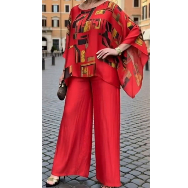 Florika™ - Ensemble Élégant Imprimé Femme Deux Pièces