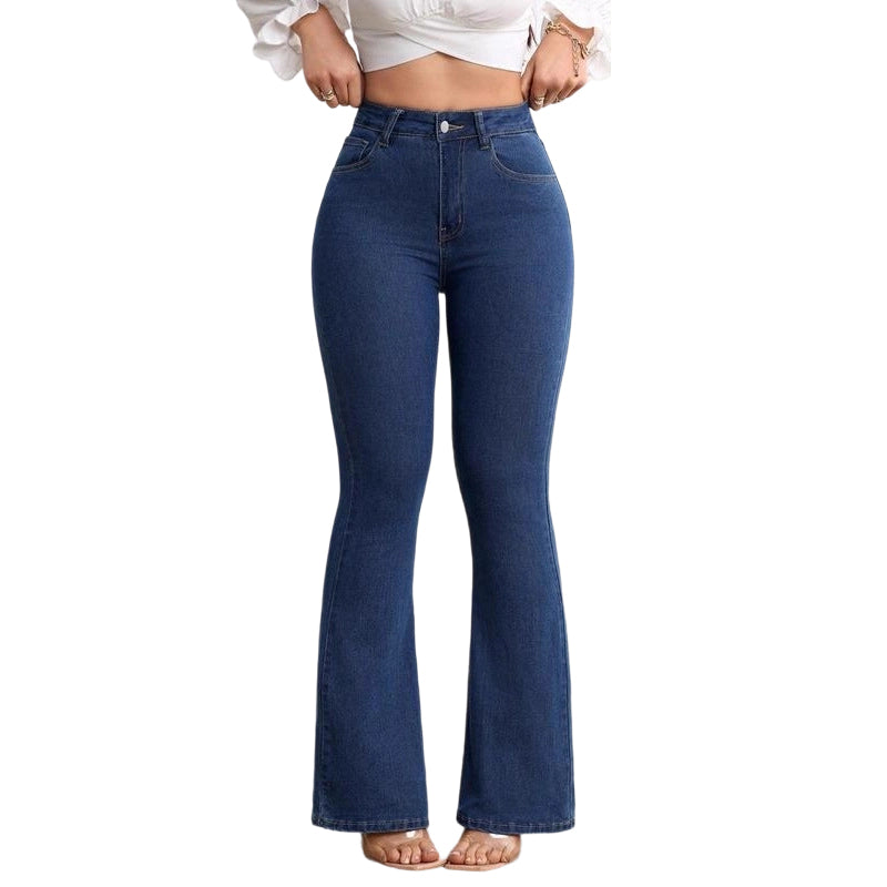 Evarixa™ - Jean Femme Taille Haute Évasé Coupe Flatteuse Silhouette Allongée