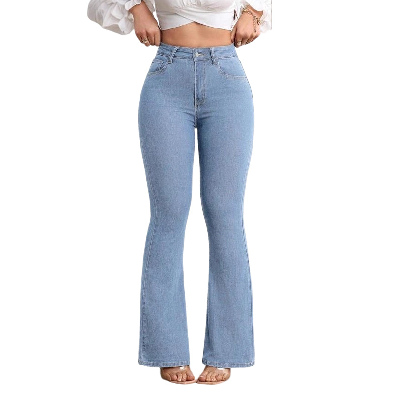 Evarixa™ - Jean Femme Taille Haute Évasé Coupe Flatteuse Silhouette Allongée