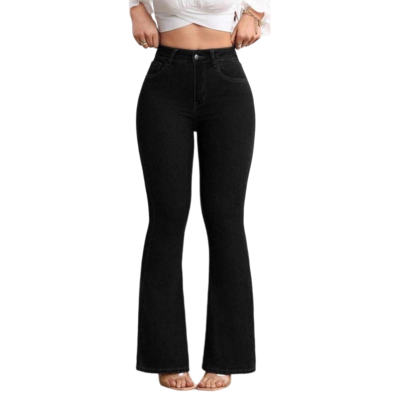 Evarixa™ - Jean Femme Taille Haute Évasé Coupe Flatteuse Silhouette Allongée
